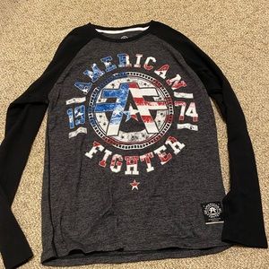 American fighter long sleeve shirt